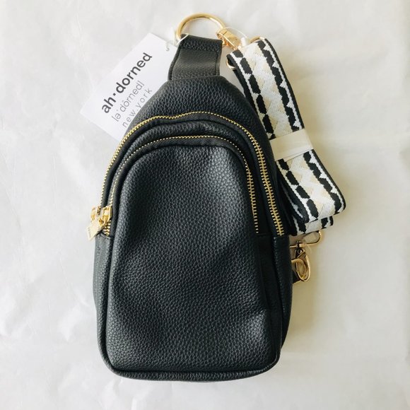 ahdorned Bags Ahdorned 2 Ways Crossbody Shoulder Bag Black Guitar